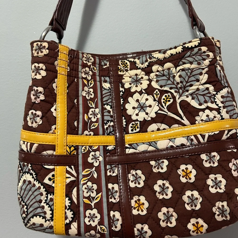 Vera Bradley Retired Blue Java Print Shoulder Bag and Wallet - Picture 2 of 11